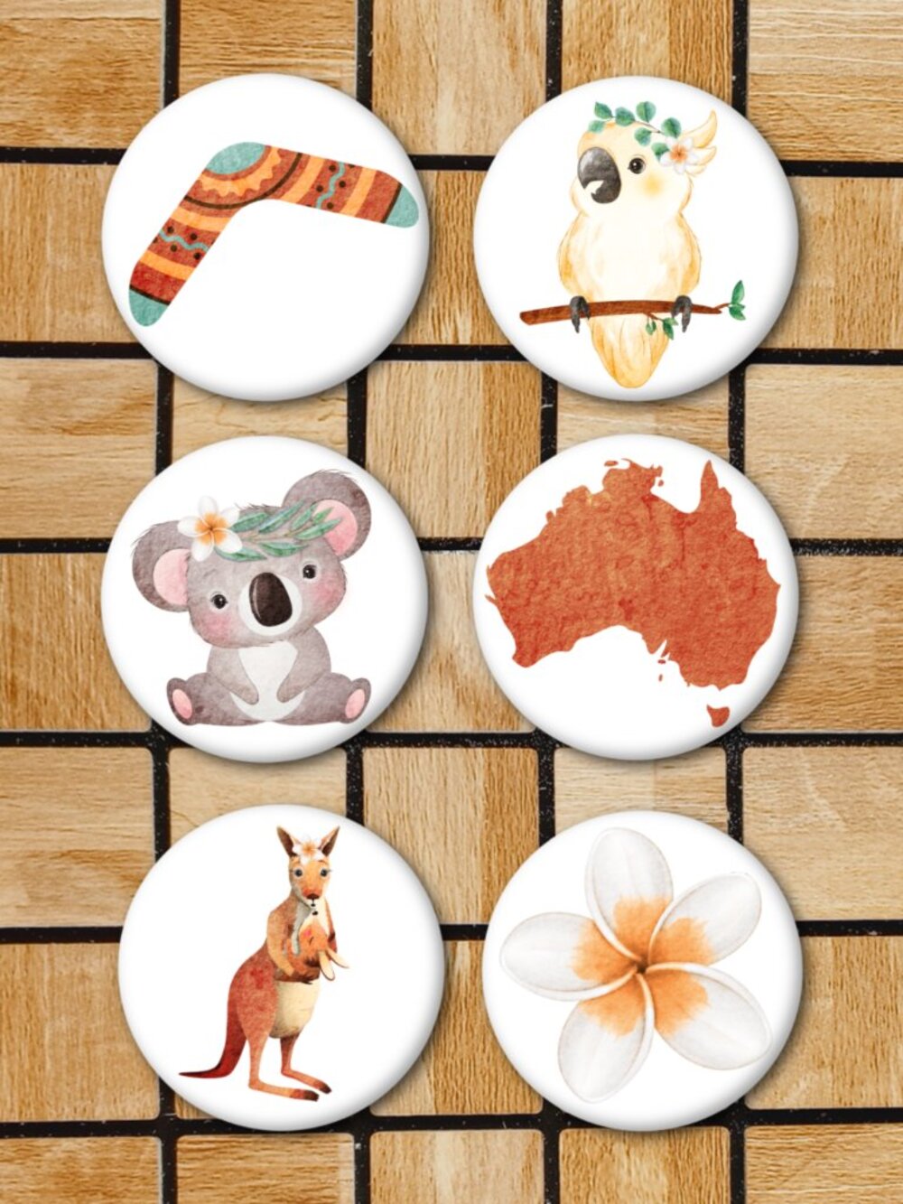 Australia Fridge Magnets Set Of 6 Metal Magnets Home Office Kitchen School
